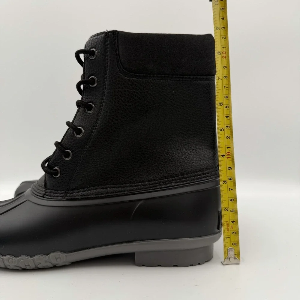 Weatherproof Vintage Adam II Duck Boots Black Faux Fur Waterproof Men's 10M